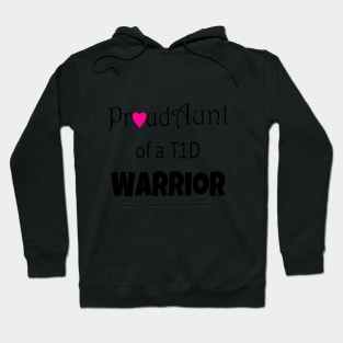 Proud Aunt - Black Text - Pink Heart Hoodie